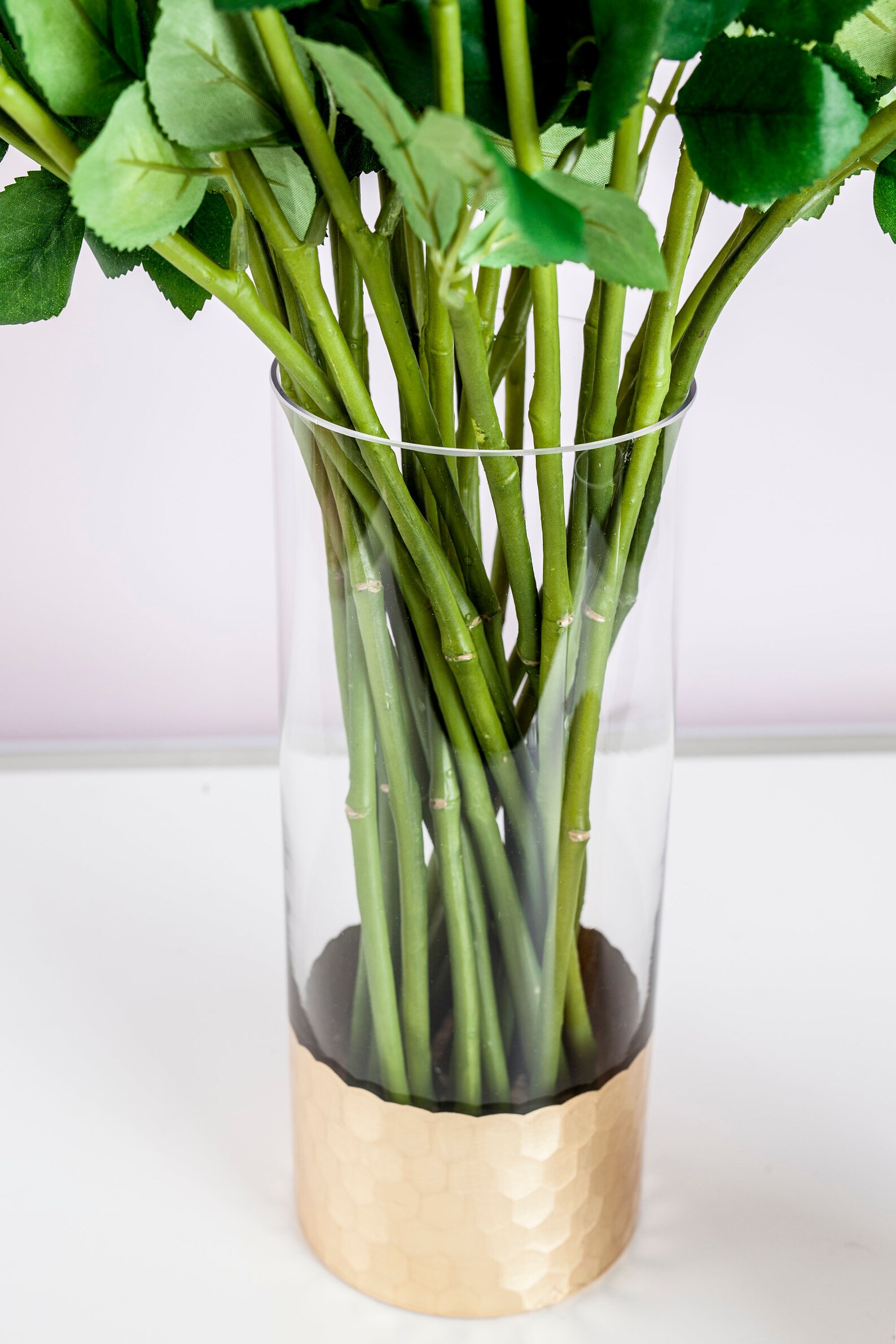 Gold Bottom Cylinder Glass Vase for Centerpieces and Floral Etsy