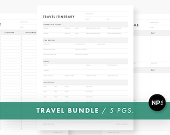 vacation planner template travel itinerary planner etsy