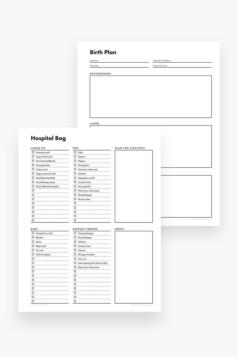 Printable Pregnancy Planner / Modern Pregnancy Binder Kit - Etsy