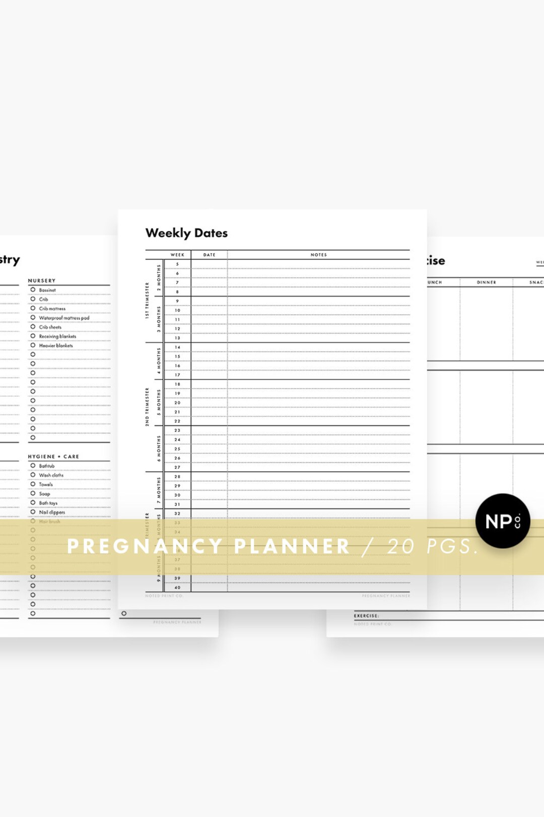 Printable Pregnancy Planner / Modern Pregnancy Binder Kit - Etsy