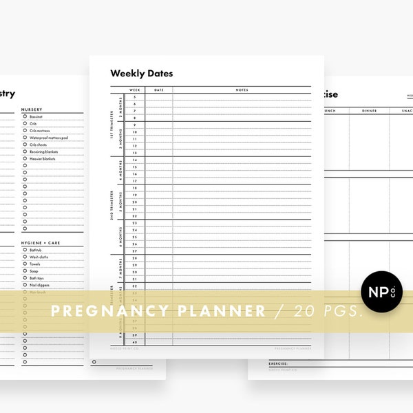 Printable Pregnancy Planner / Modern Pregnancy Binder Kit - Etsy