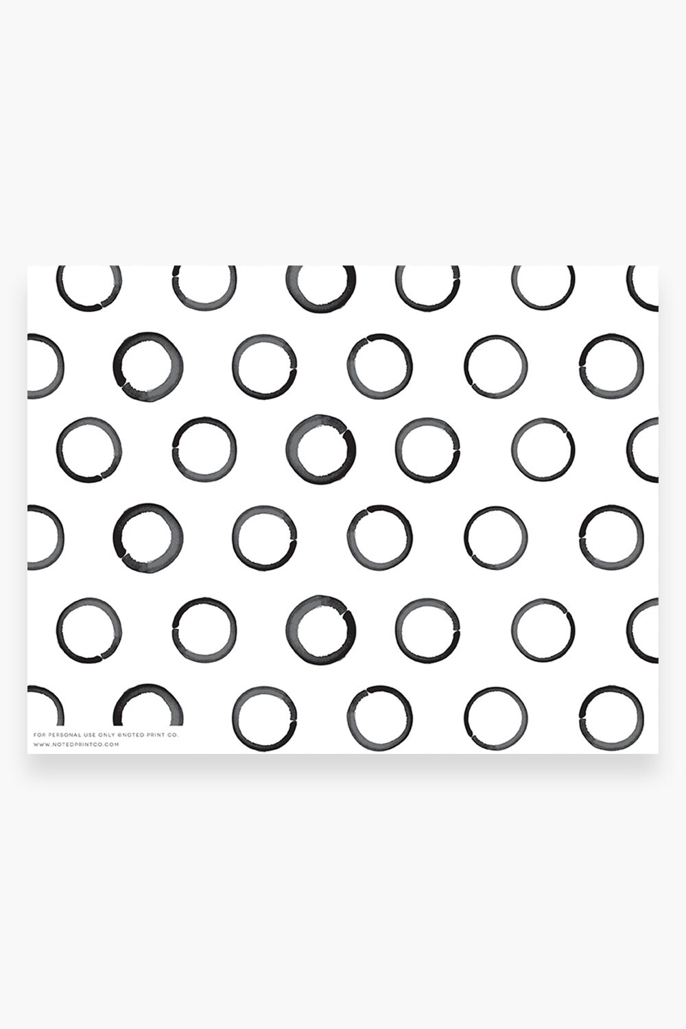 Gift Wrap Sheet Download Printable Wrapping Paper Watercolor Black and ...