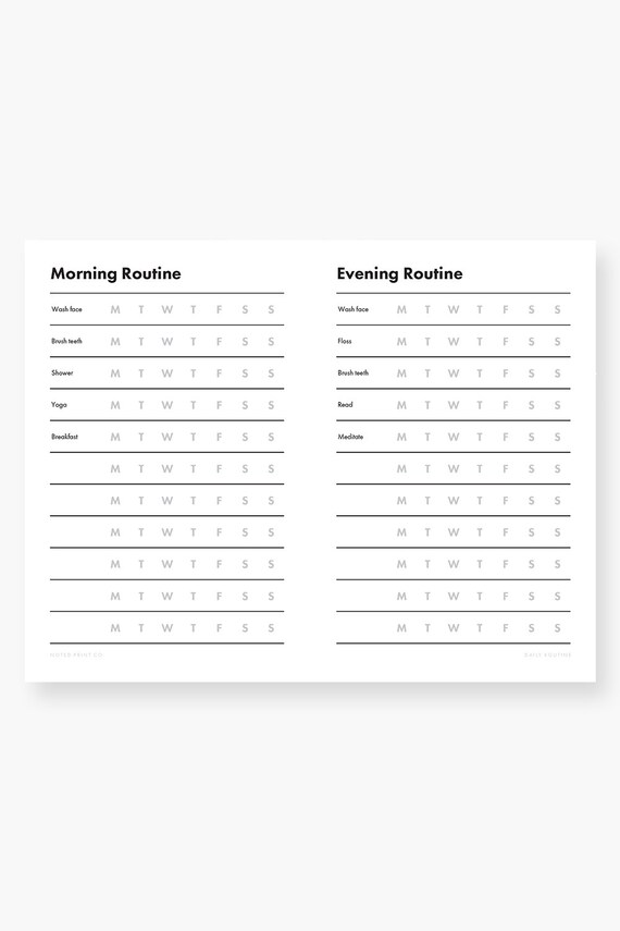 Daily Routine Formal Letter.pdf Paper & Party Supplies Printable Daily Routine Habit Tracker Letter ...