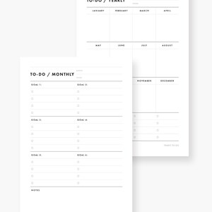 Planner Bundle 5.5 X 8.5 Half Sheet Printable PDF Daily, Weekly ...