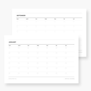 Perpetual Calendar 5.5 X 8.5 Half Sheet Size Printable PDF - Etsy