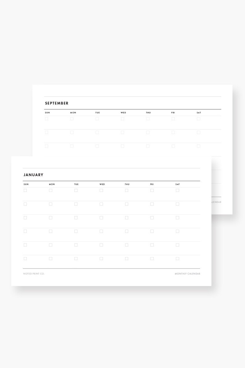 Perpetual Calendar 5.5 X 8.5 Half Sheet Size Printable PDF - Etsy
