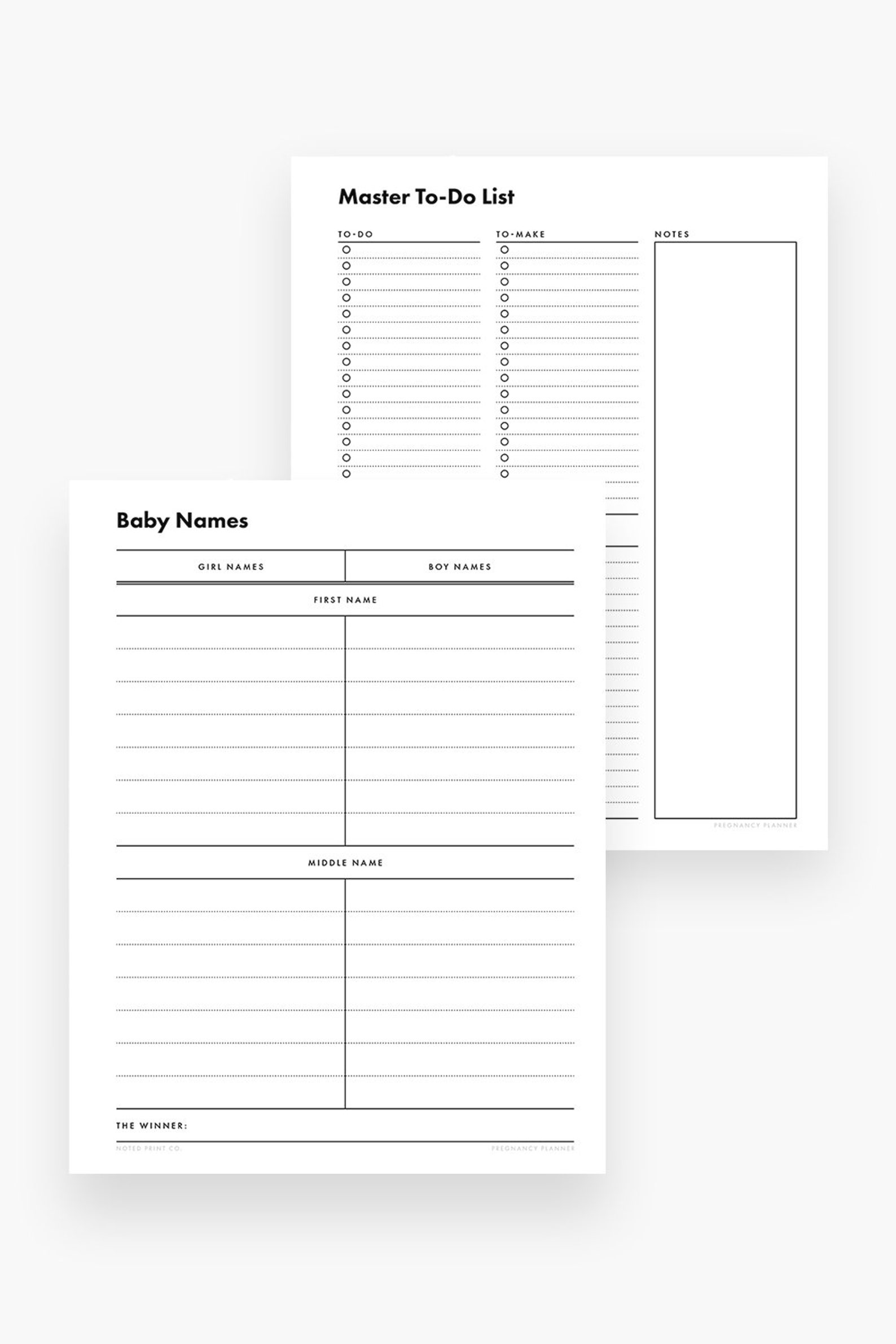Printable Pregnancy Planner / Modern Pregnancy Binder Kit - Etsy