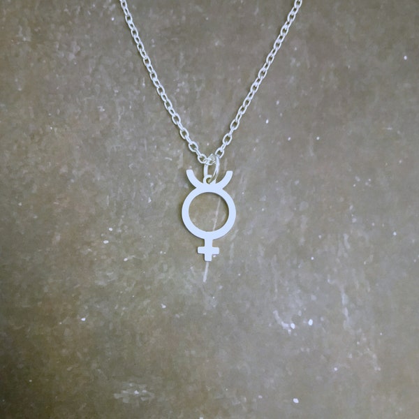 Mercury Alchemical Symbol Necklace - Etsy