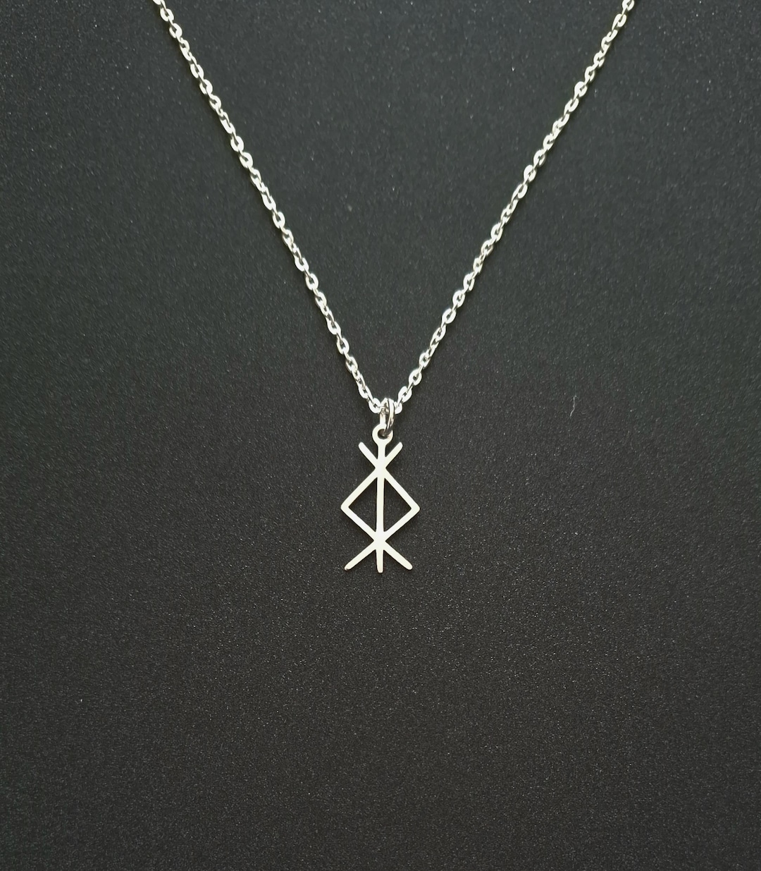 Protection Bind Rune Stainless Steel Pendant Necklace. Algiz. Norse ...