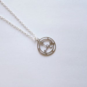 Stainless steel Seal of Lilith sigil symbol with silver plated 18 inch  chain.