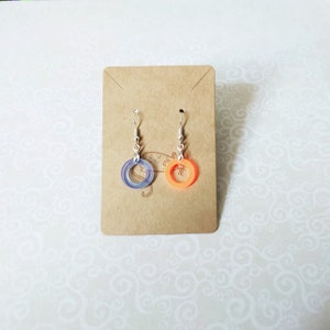 Acrylic laser cut Portal silver plated hooks drop earrings.