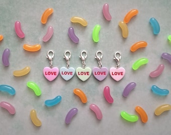 Cute Clip On Collar Charm For Dogs And Cats. Pet gift. Puppy. Kitten. Candy. Valentine. Valentines day. Phone Charm. Love.
