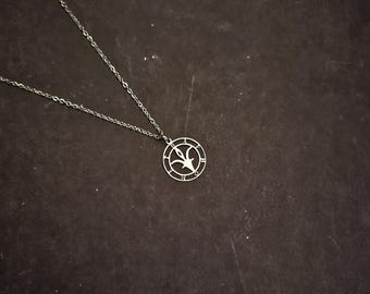 Stainless steel Baphomet pendant with silver plated pendant 18 inch  chain. Satan. The devil. Occult.