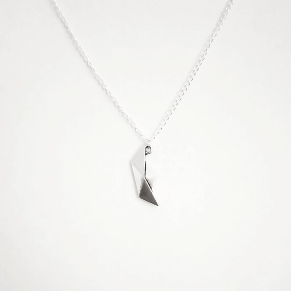 origami boat necklace