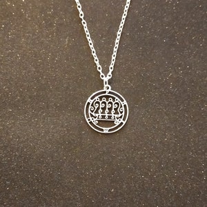 Paimon sigil. Lesser key of Solomon. Ars Goetic Goetia demon sceal seal symbol stainless steel pendant on a silver plated 18 inch  chain.