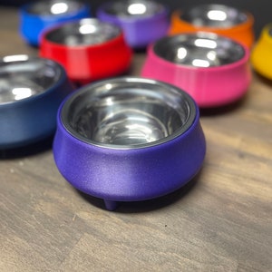 Pet Bowl - 10oz Colorful 3D Printed/Stainless Steel Food Bowl for Small Dog / Cat / Puppy