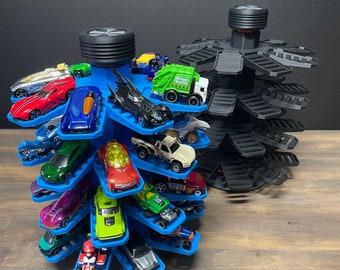 Carrusel de coches de fundición a presión: exhibición a escala 1/64 - Capacidad para 36 coches