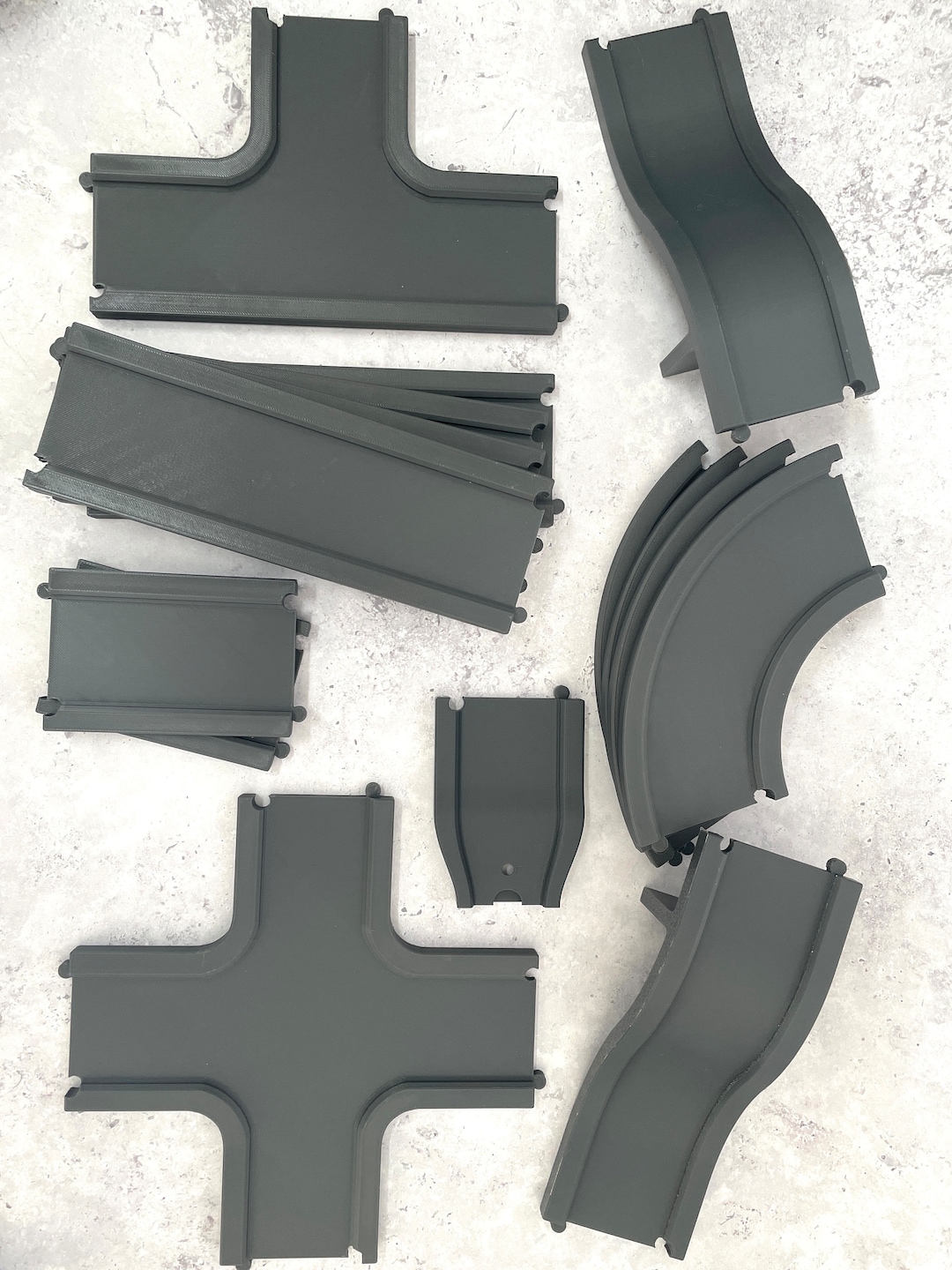 Hot Wheels Compatible Track Add-on: Merge, Crossings, Split - PLA Plastic - UK