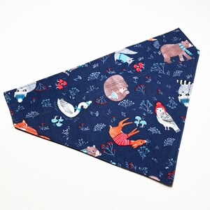 Winter Woodland Animals Dog/Cat Bandana, Forest Animals Bandana (see quantity discount code!)