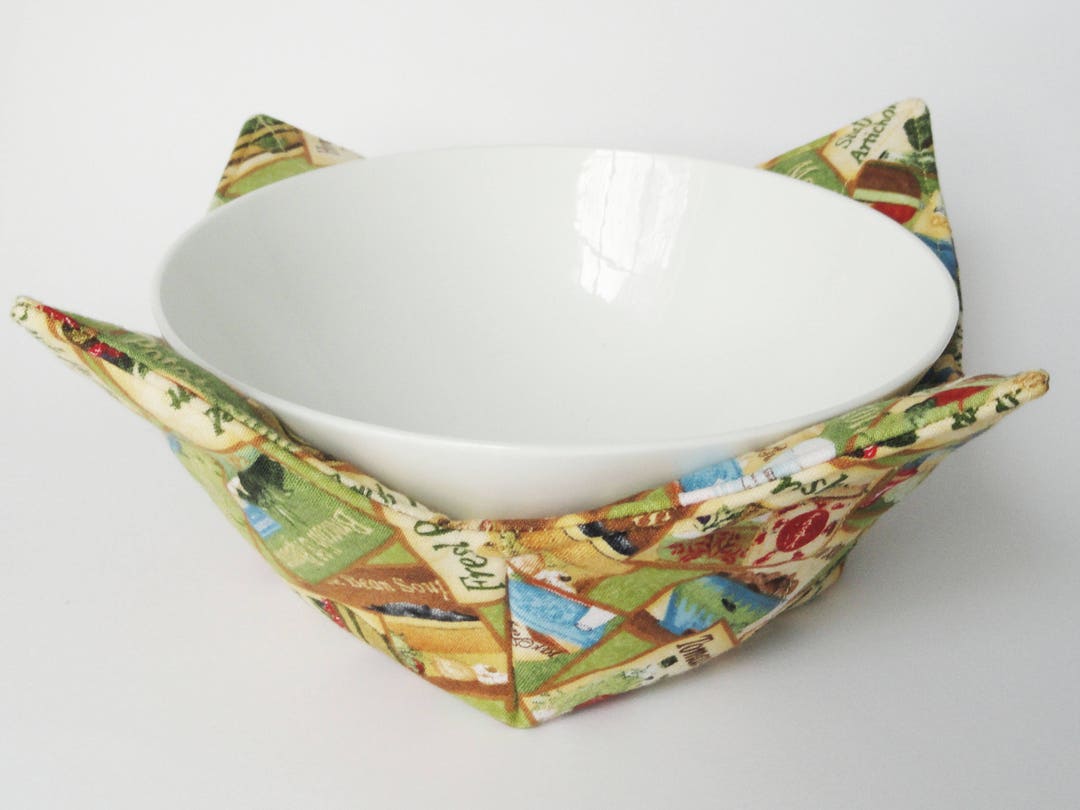 Microwave Bowl Cozy, Fabric Food Warming Bowl, Fabric Bowl Cozy