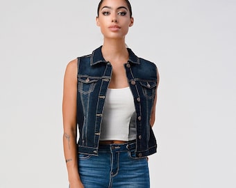 misses denim vests