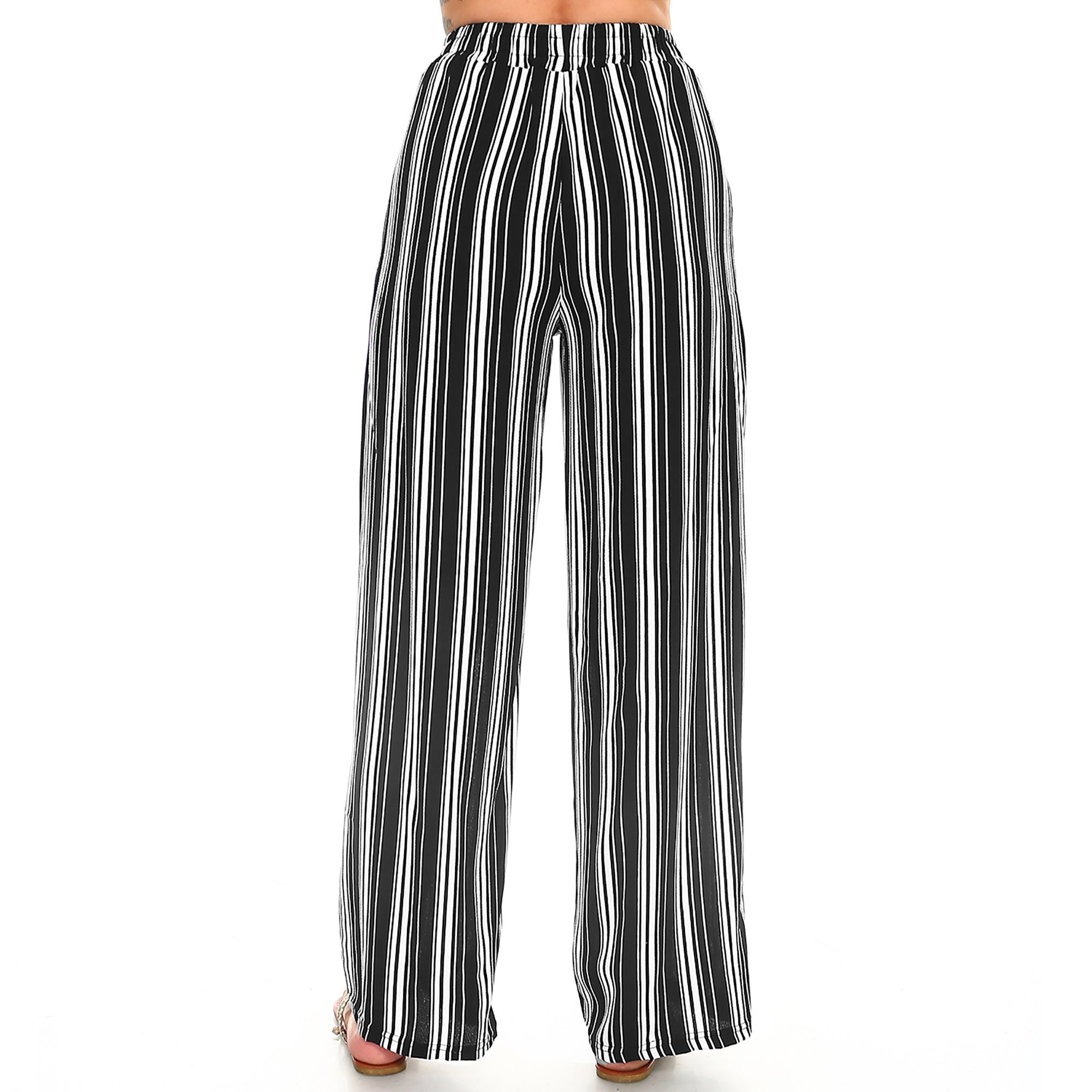 Fashionazzle Women's Casual Palazzo Pants Stripe Pants - Etsy