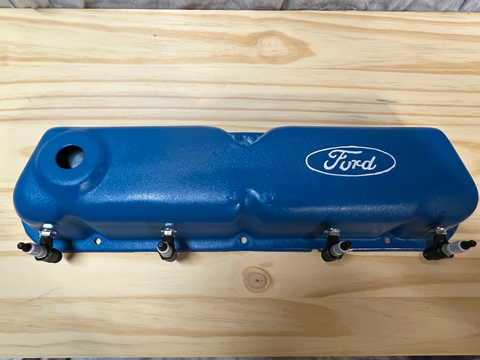 Ford V8 302 351 Valve Cover Coat Rack With Autolite Sparkplug Hangers ...