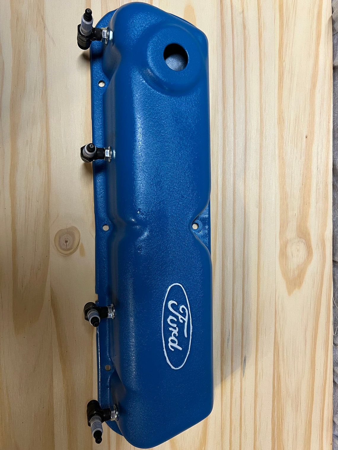 Ford V8 302 351 Valve Cover Coat Rack With Autolite Sparkplug Hangers ...