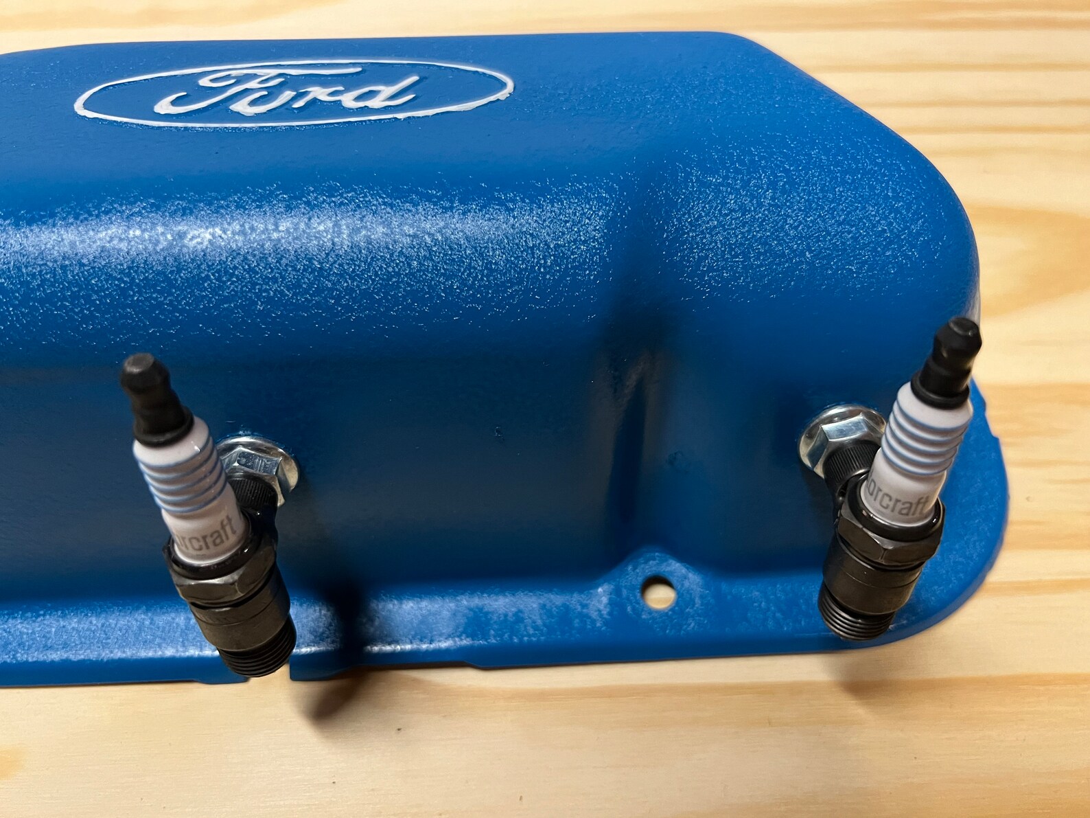 Ford V8 302 351 Valve Cover Coat Rack With Autolite Sparkplug Hangers ...