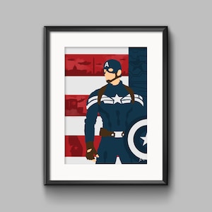 Captain America: The Winter Soldier - Minimalist Print (A2)