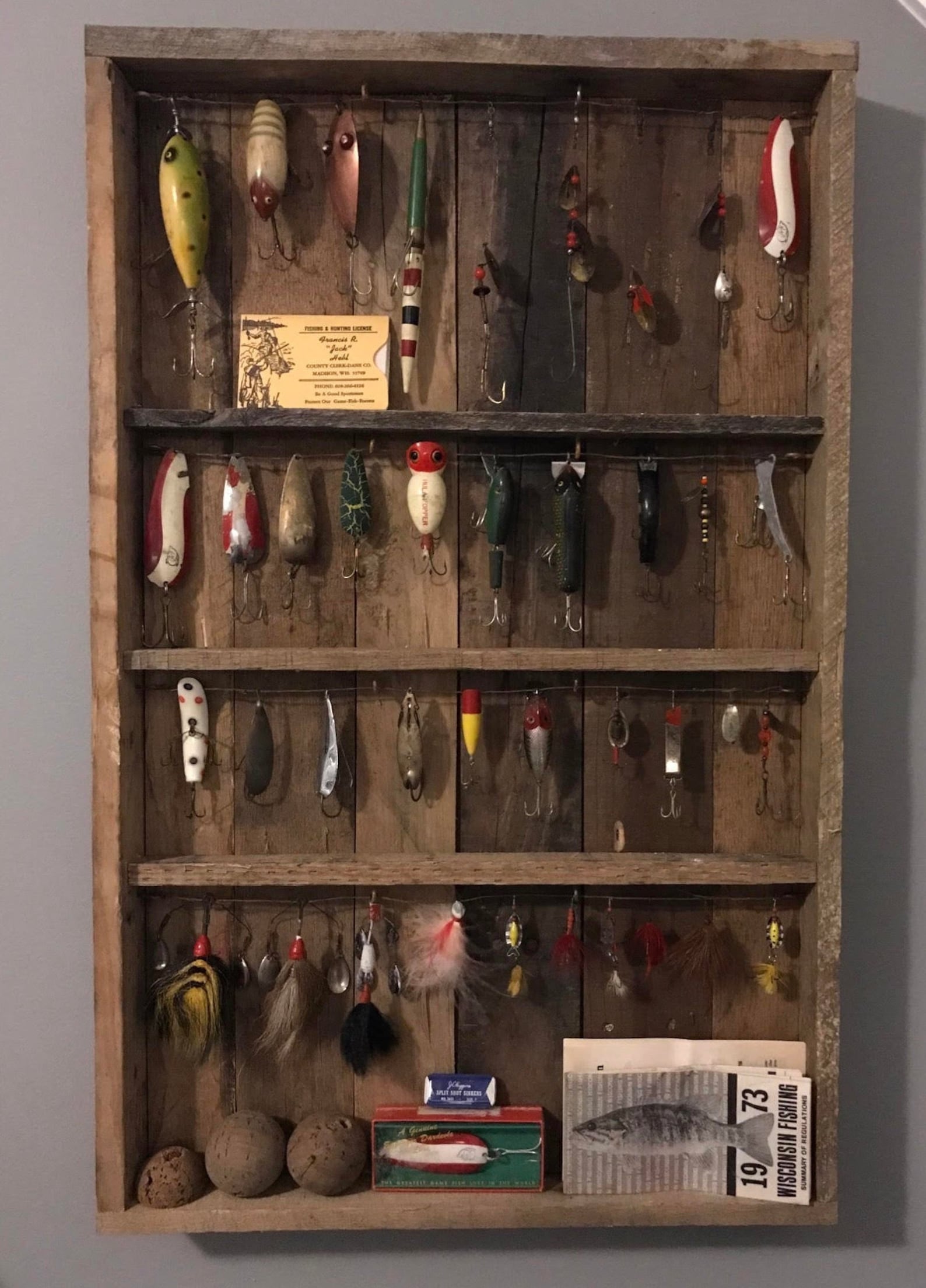 Vintage Fishing Lure Display Etsy
