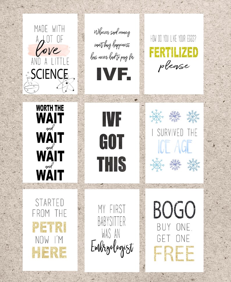 IVF Cards IVF Infertility Photo Cards Pregnancy Cards - Etsy