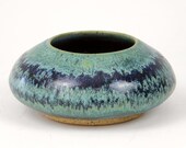 Ikebana Vase (S) with Pin Frog, Japanese Style Flower Arranging Vase, Centerpiece, Open Flower Bowl, Pottery Vase with Floral Frog, Kenzan
