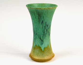 Flared Vase, 7.5" Wheel-thrown Stoneware Vase, Handmade Pottery Vase