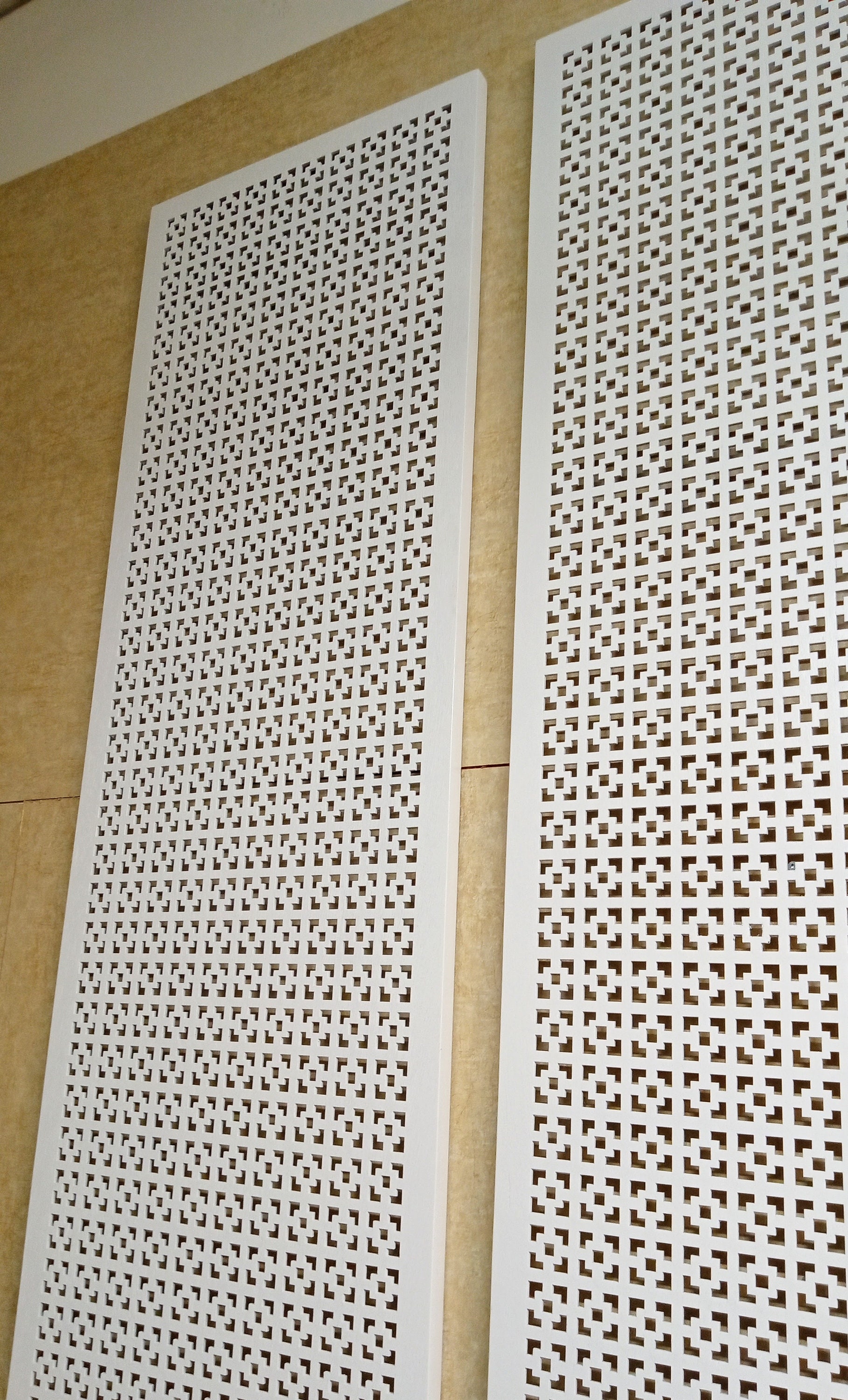 Decorative Unfinished Ventilation Panels - Decorative Unfinished Panels - Laser-Cut Decorative Air Grille, Decorative Cover, Raw Wood.