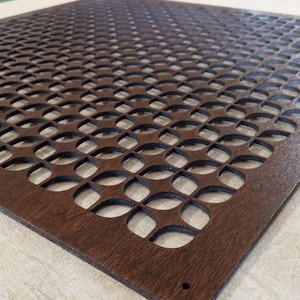 Ventilation panels - decorative air grille  Decorative cover decorative  laser cutting panel  brut wood Wooden cut-out air return grilles