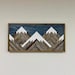 Rustic Mountain Tops. Blue Sky. Single Piece. Reclaimed Wood Wall Art. Wood Mountains. Mountain Wood Wall Art. Handmade Mountains. 