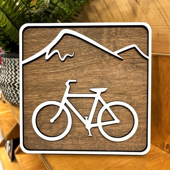 Rustic Bike Office Desk Decor. Shelf Decor. Tabletop Decor. Parks