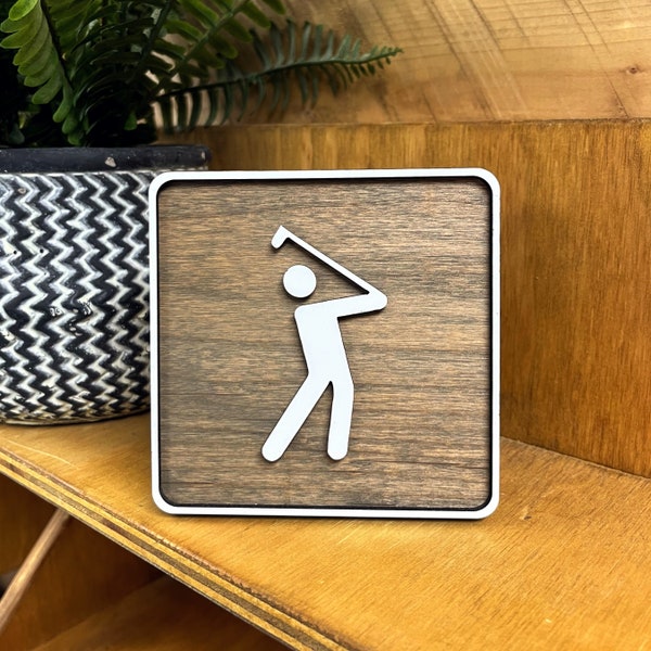 Rustic Golf Desk Decor. Shelf Decor. Tabletop Decor. Parks and Rec Sign. US Forest Sign. Wood Wall Art. Shelf Sitter