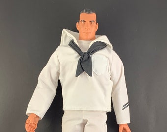 1996 GI JOE Navy Sailor  12" Action Figure Vintage  - Hasbro Articulated Action Figure - ARAH Pawtucket