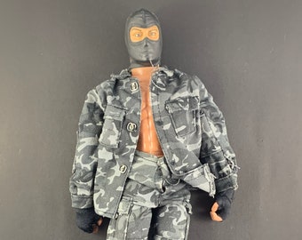 20th Century Toys Military 11" Action Figure in Camouflage and Balaclava Vintage - Articulated Action Figure