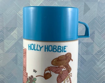 Vintage Holly Hobby Thermos - Aladdin Industrial Thermos Bottle Flask - Keeps Hot or Cold - 1961 American Greetings Corporation