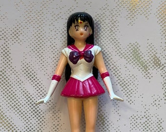 Vintage Sailor Moon Figure Doll - Sailor Mars - Retro Old Days - 5" PVC Sailor Mars Figure