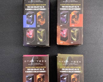 BRAND NEW Star Trek Glasses - Complete set of 4 - Spock, Kirk, Uhura, Nero - Burger King Promotional Items