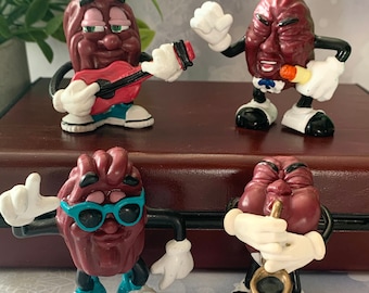 Vintage California Raisins 1987 Calrab - Choose Your Favourite - Guitar, Saxophone, Singer, Glasses - 1980s Toys