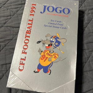 1991 JOGO Canadian Football League Hobby Wax Box - 36 Packungen. Seltene Versiegelte Box
