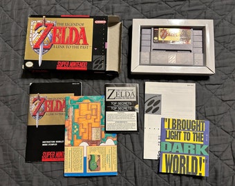 The Legend of Zelda: A Link to the Past Super Nintendo SNES CIB Box Map Complete