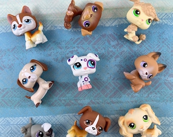 Authentic Hasbro Littlest Pet Shop Dogs - You Choose - LPS Husky, Poodle, Spaniel and More