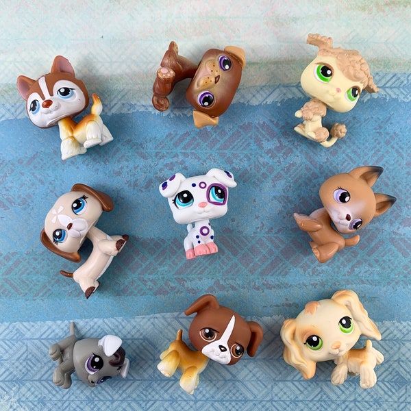 Authentic Hasbro Littlest Pet Shop Dogs - You Choose - LPS Husky, Poodle, Spaniel and More