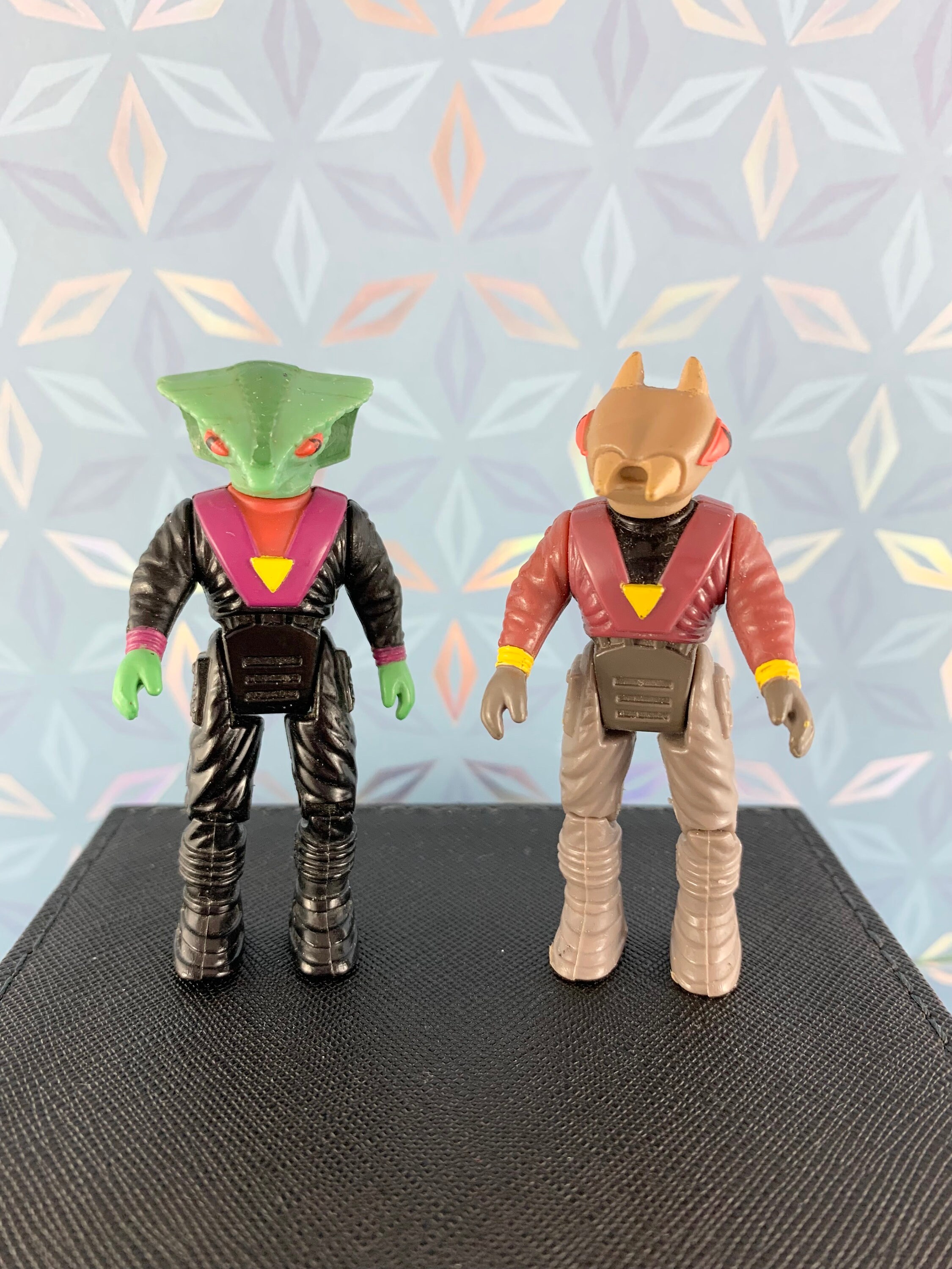 Vintage 1987 RASP Pterandon Rider & STING Ankylosaurus Rider Tyco